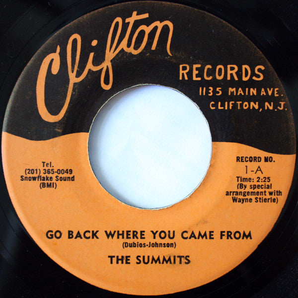 The Summits (4) / The House Rockers (2) : Go Back Where You Came From (7")