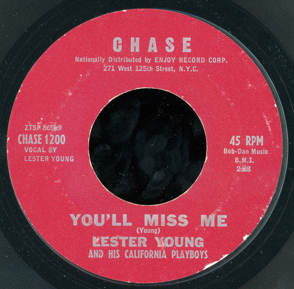 Lester Young (5) And His The California Playboys : Wobble Time / You'll Miss Me (7", Single, Styrene)