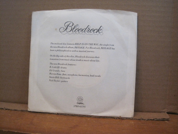 Bloodrock : Help Is On The Way / Bloodrock Interview (7", Promo)