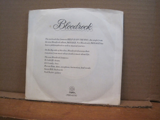 Bloodrock : Help Is On The Way / Bloodrock Interview (7", Promo)
