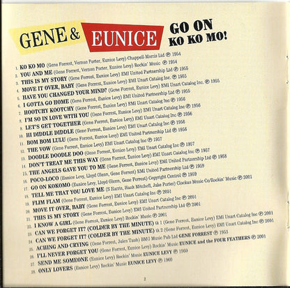 Gene And Eunice : Go On Ko Ko Mo! (CD, Comp)