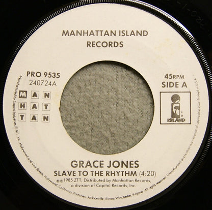 Grace Jones : Slave To The Rhythm (7", Single, Promo)