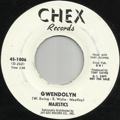 The Majestics (2) : Gwendolyn / Lonely Heart (7", Promo)