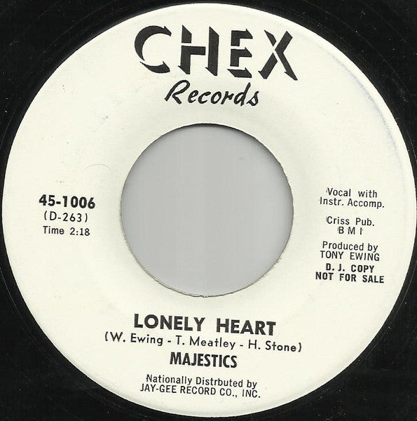 The Majestics (2) : Gwendolyn / Lonely Heart (7", Promo)
