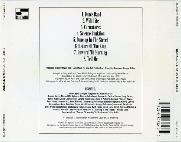 Donald Byrd : Caricatures (CD, Album, RE, RM)