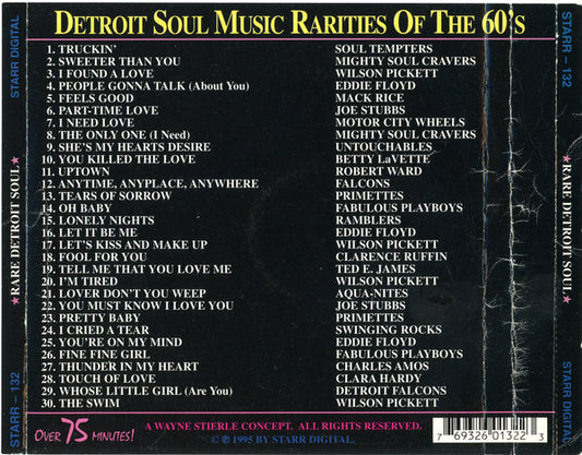 Various : Rarities Of Detroit Soul Music (CD, Comp)