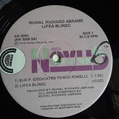 Muhal Richard Abrams : Lifea Blinec (LP)