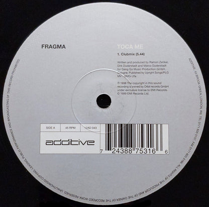 Fragma : Toca Me (12")