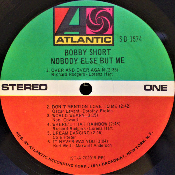 Bobby Short : Nobody Else But Me (LP, Album)