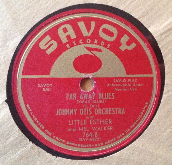 Johnny Otis And His Orchestra / Johnny Otis And His Orchestra With Esther Phillips And Mel Walker : Wedding Boogie / Far Away Blues (Xmas Blues) (10")