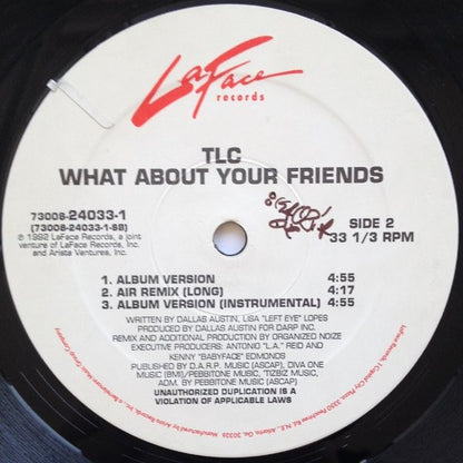 TLC : What About Your Friends (12", Spe)