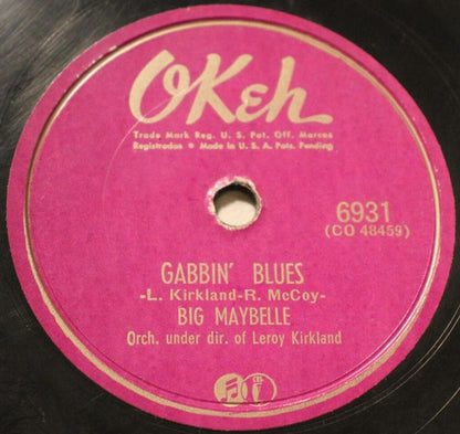 Big Maybelle : Gabbin' Blues / Rain Down Rain (Shellac, 10")