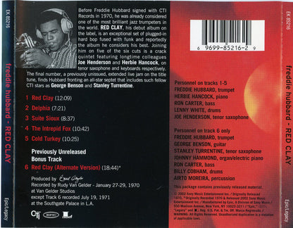 Freddie Hubbard : Red Clay (CD, Album, RE, RM)