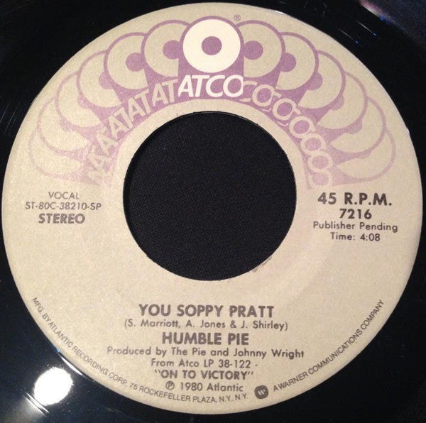 Humble Pie : Fool For A Pretty Face (7", Single, Spe)