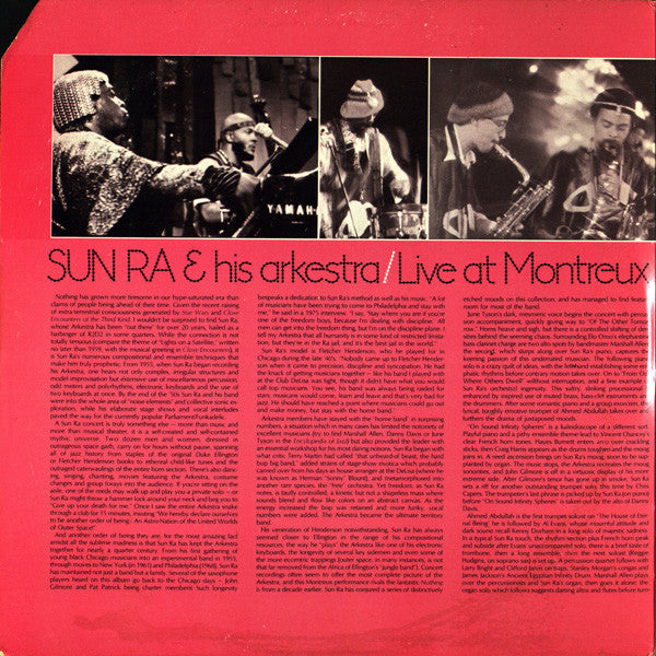 The Sun Ra Arkestra : Live At Montreux (2xLP, Album, RE)
