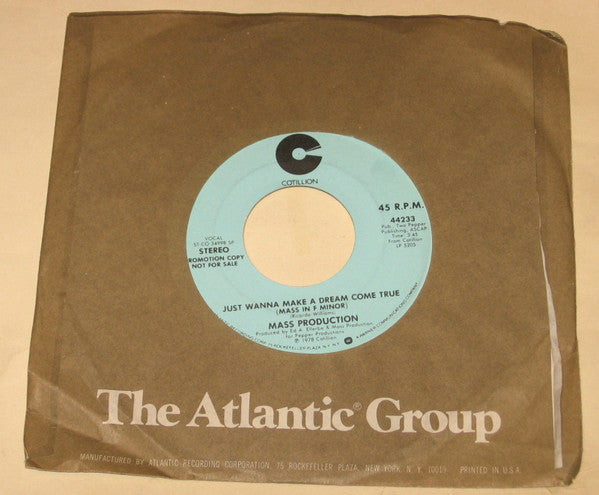 Mass Production : Just Wanna Make A Dream Come True (Mass In F Minor) (7", Mono, Promo)