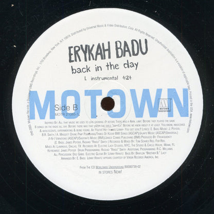 Erykah Badu : Back In The Day (12")