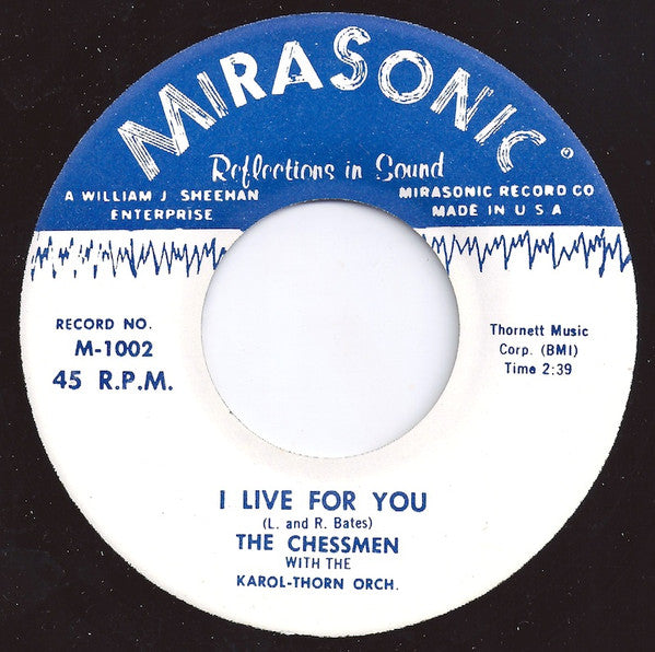 The Chessman With The Karol-Thorn Orch. : I Live For You / Du-Whop (7", Unofficial)