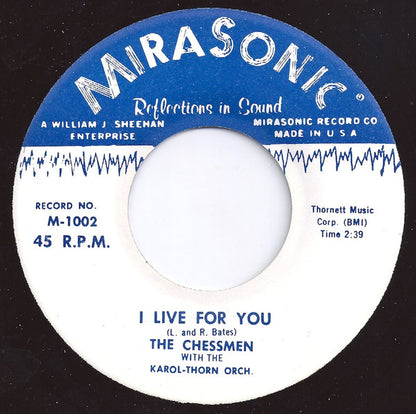 The Chessman With The Karol-Thorn Orch. : I Live For You / Du-Whop (7", Unofficial)