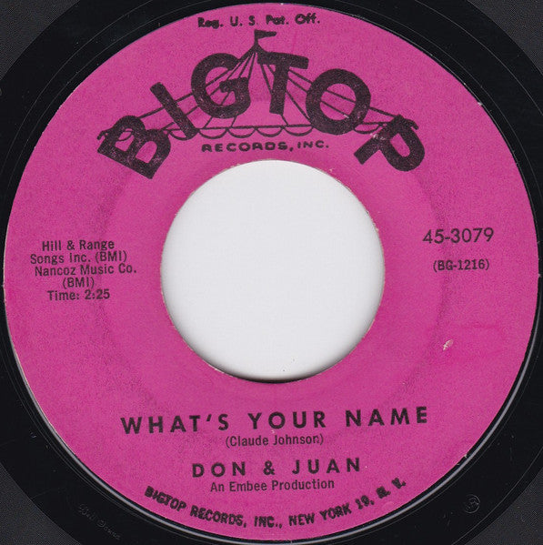 Don & Juan : What's Your Name / Chicken Necks (7", Single, Styrene)
