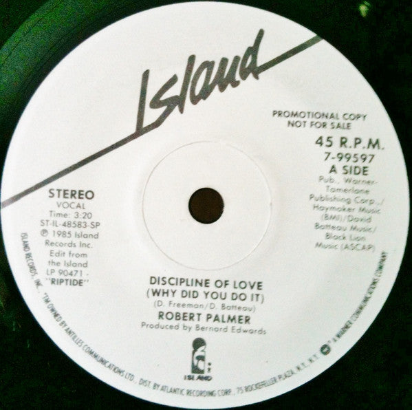 Robert Palmer : Discipline Of Love (7", Single, Promo)