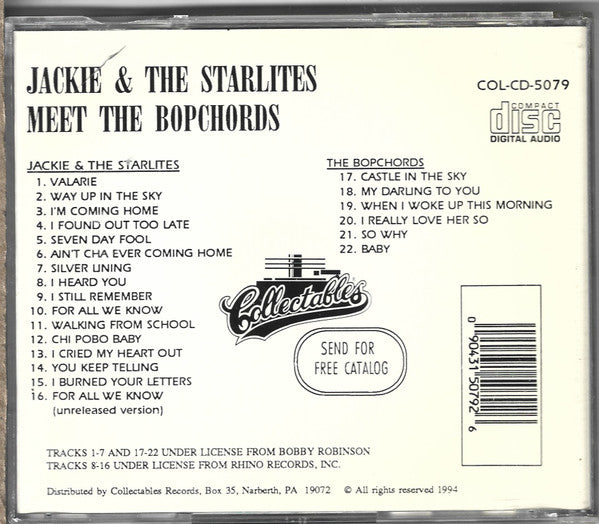 Jackie And The Starlites, The Bopchords* : Jackie And The Starlites Meet The Bopchords (CD, Comp)