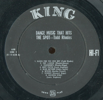 Todd Rhodes : Dance Music That Hits The Spot (LP, Album, Mono)