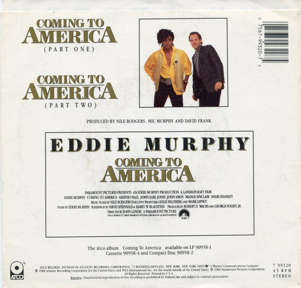 The System : Coming To America (Part One) (7", Single, Promo)