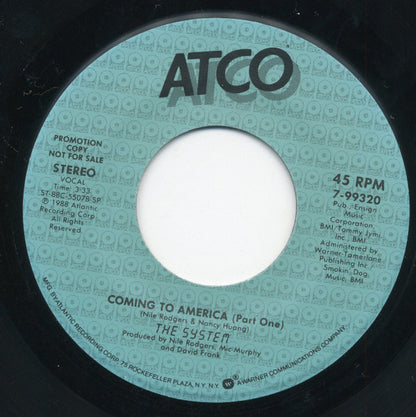 The System : Coming To America (Part One) (7", Single, Promo)