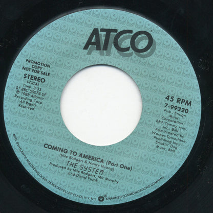 The System : Coming To America (Part One) (7", Single, Promo)