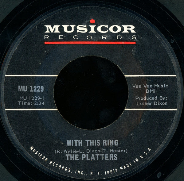 The Platters : With This Ring / If I Had Love (7", Single, Styrene, She)