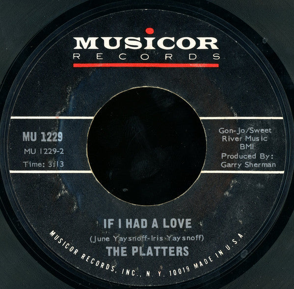 The Platters : With This Ring / If I Had Love (7", Single, Styrene, She)
