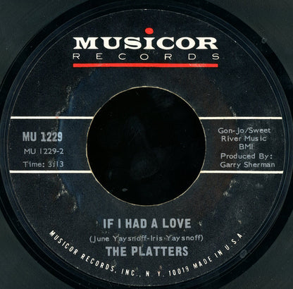 The Platters : With This Ring / If I Had Love (7", Single, Styrene, She)
