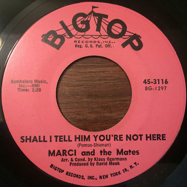 Marci And The Mates : Shall I Tell Him You're Not Here (7")