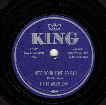 Little Willie John : Home At Last / Need Your Love So Bad (Shellac, 10")
