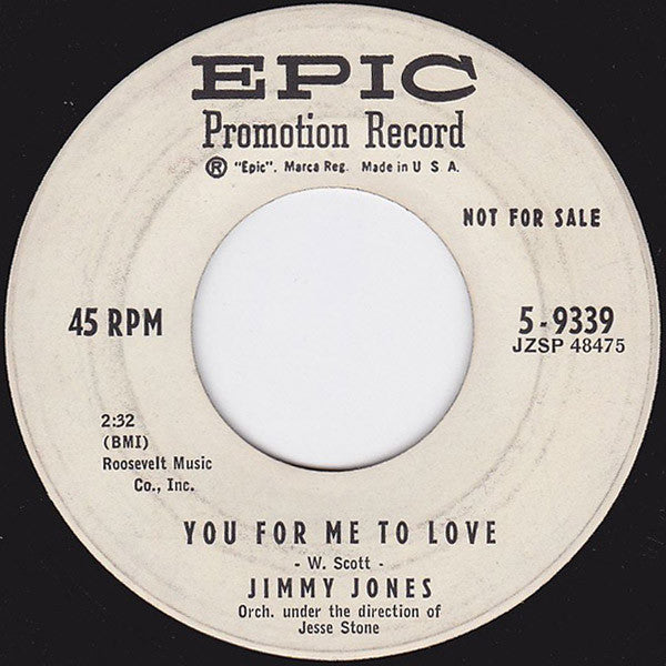 Jimmy Jones : You For Me To Love / Whenever You Need Me (7", Single, Promo)