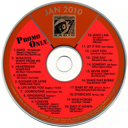 Various : Promo Only Mainstream Radio: January 2010 (CD, Comp, Promo)