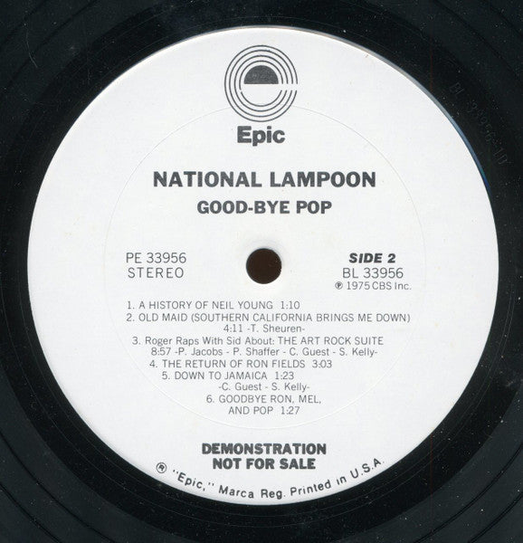National Lampoon : Good-Bye Pop 1952-1976 (LP, Album, Promo)