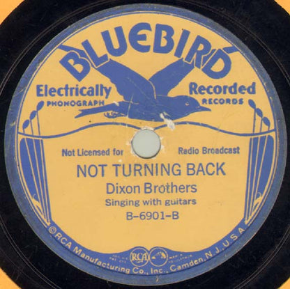 Blue Sky Boys / Dixon Brothers : An Old Account Was Settled / Not Turning Back (Shellac, 10")