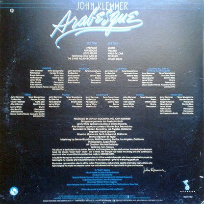 John Klemmer : Arabesque (LP, Album)