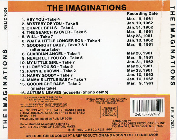 The Imaginations (4) : Goodnight Baby  (CD, Comp)