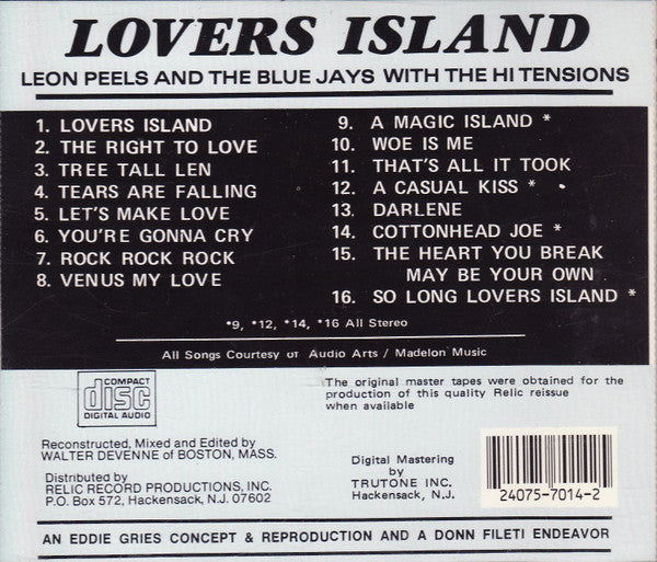 The Blue Jays Featuring Leon Peels : Lovers Island (CD)