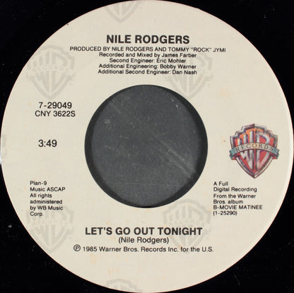 Nile Rodgers : Let's Go Out Tonight (7")