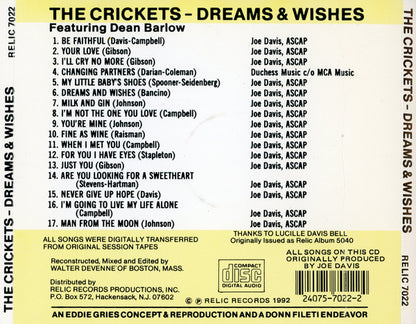 The Crickets (6) : Dreams And Wishes (CD, Comp)
