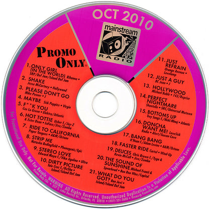 Various : Promo Only Mainstream Radio: October 2010 (CD, Comp, Promo)
