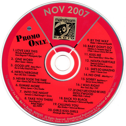 Various : Promo Only Mainstream Radio: November 07 (CD, Comp, Promo)