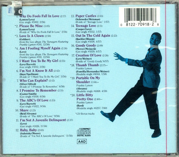 Frankie Lymon & The Teenagers : The Best Of Frankie Lymon & The Teenagers (CD, Comp)