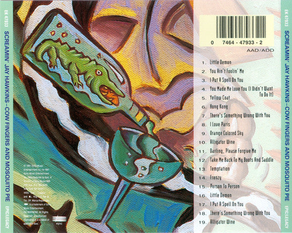 Screamin' Jay Hawkins : Cow Fingers & Mosquito Pie (CD, Comp, Mono)