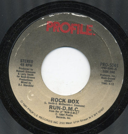 Run-DMC : Rock Box (7", Styrene)