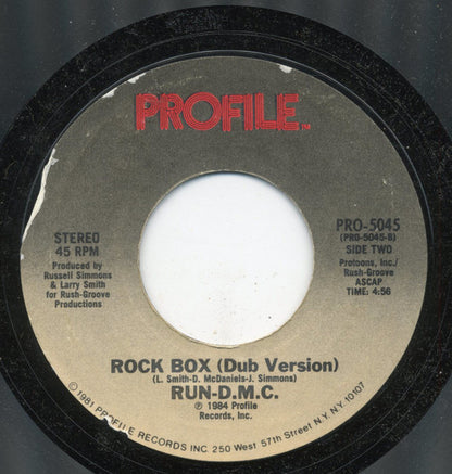 Run-DMC : Rock Box (7", Styrene)